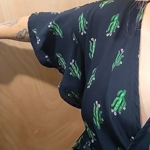 Cactus blouse from Francescas cute sleeves